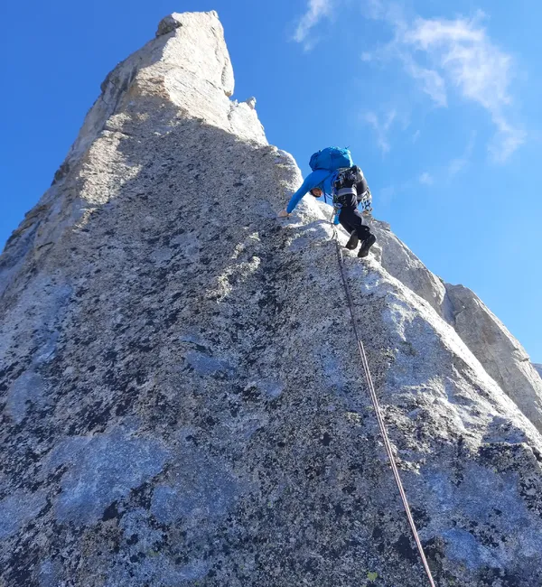 Spigolo Vinci al Pizzo Cengalo