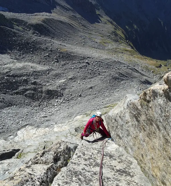 Spigolo Vinci al Pizzo Cengalo