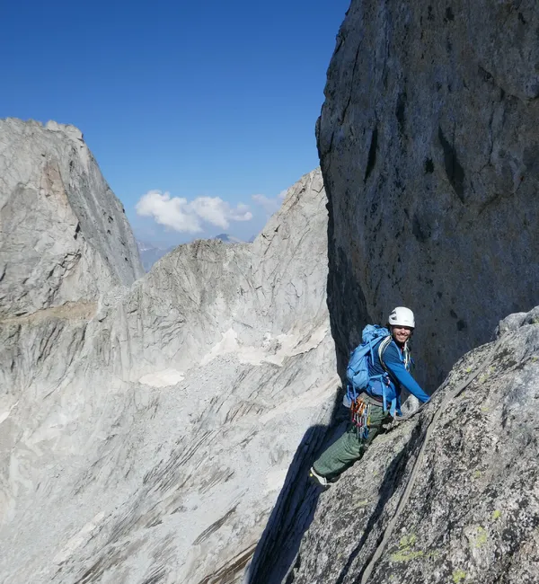 Spigolo Vinci al Pizzo Cengalo